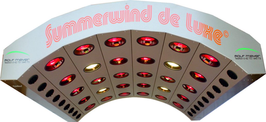 Solarium dla koni Summerwind De Luxe - 30 lamp podczerwieni i 18 wentylatorów w obudowie aluminiowej